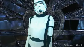 Female Stormtrooper cosplayer Masturbating Inside Death Star