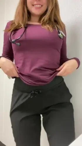 Just a little booby drop from a naughty nurse