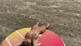 Floating naked on the river!