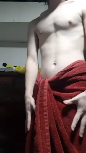 This is what you see when I enter the room, fresh out of the shower ;)