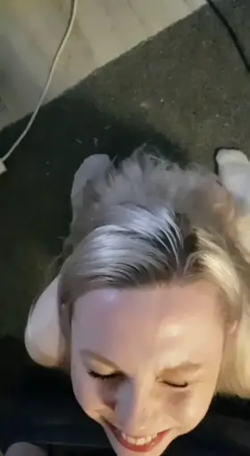 I think I look cute taking a load all over my face