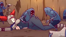 Defeated warrior gets violated by thieves (Derpixon)