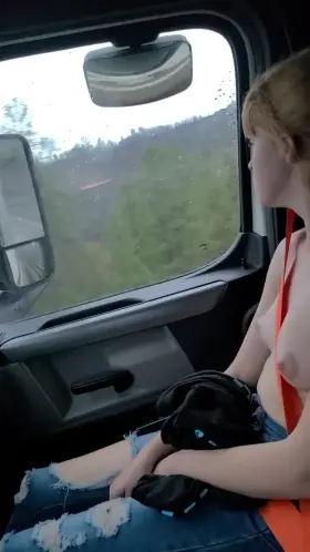 Heading down the road topless