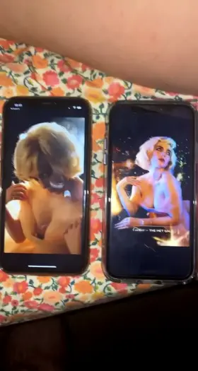 Thick load all over my girlfriends juicy ass while I look at Billie