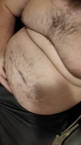 Love jiggling my fat belly and moobs. Thinking I might go chug some soda later