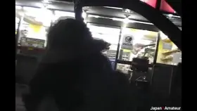 Amateur Japanese Girl Making A Convenience Store Employee Smile