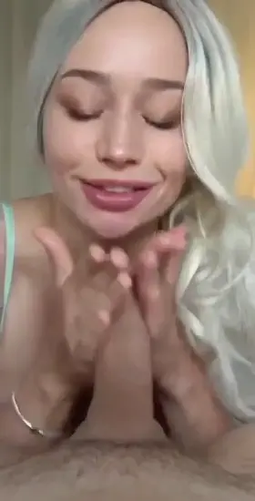 Blonde Blowjob Cum in mouth