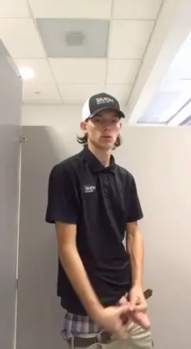 Teen boy with a man-sized dick...