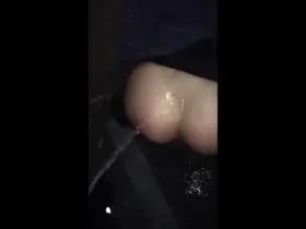 Katrina Jade Getting Her Ass Pissed On In A Parking Garage, Then She Starts Pissing On The Ground, Then The Guy Cups His Hand And Slaps Her Ass With Her Piss