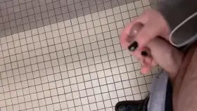 Turned 18, so I decided to cum in the school bathroom!