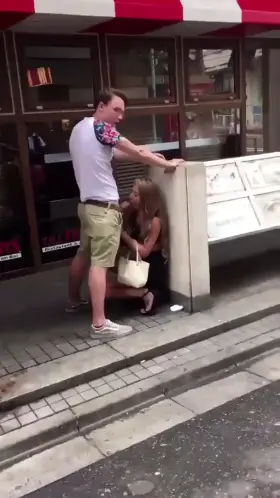 Caught BJ in the middle of the street..