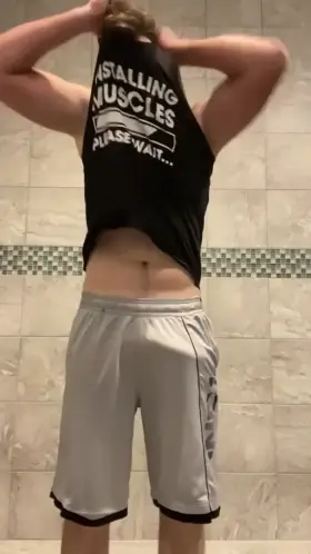 I was at the gym, and he couldnt wait...