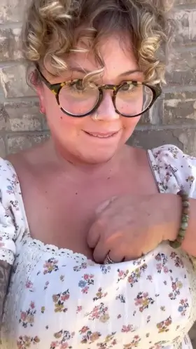 Here’s a quick peek before I get caught!!! (40f) 🍈🍈💗