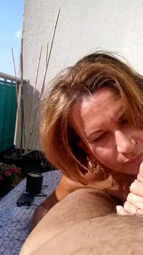 Hot MILF takes care of a soft dick with her mouth