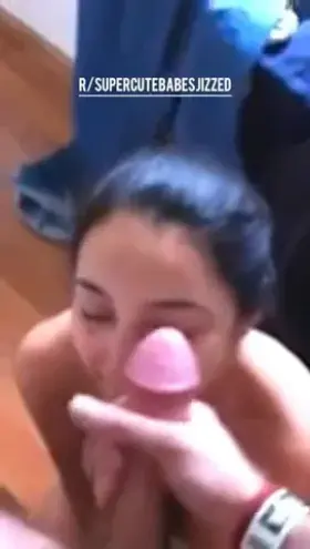 Cute Brunette is not too pleased with the Impending Facial