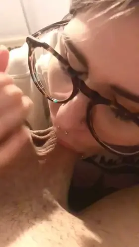 Sucking them before I drain them.