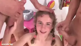 Pigtails Cumshot Facial