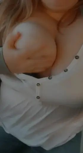 I love playing with my squeezable boobs while in the car