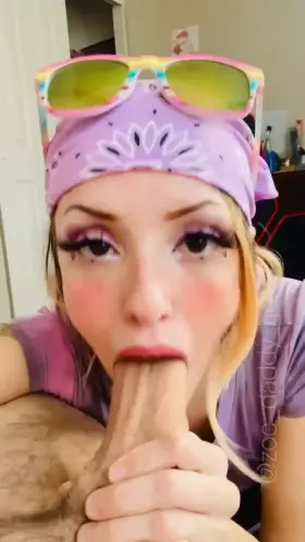 I feel cutest with his big cock in my mouth