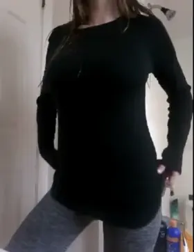 Busty babe dropping goodies