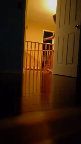 My sister walking by my room topless