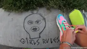 this is us: double handjob over her new sneakers - (OC)