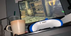 Sneaking in a little extra fun for step bro while he games 😈