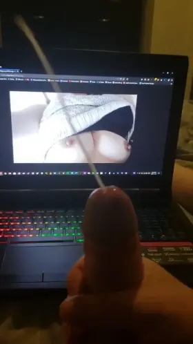 A stranger jerking to my Asian mom's exposed tits