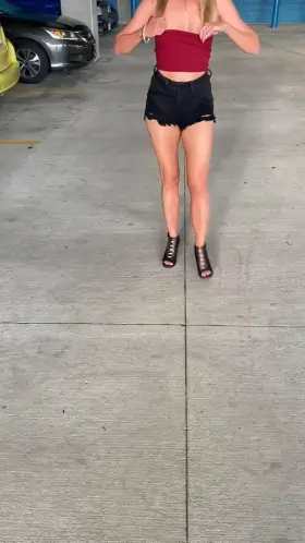 Would you allow your wife to flash in a crowded parking garage?