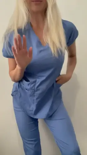 A a big surprise in scrubs 😇