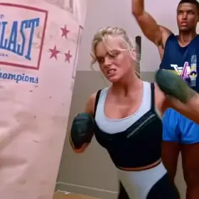 Erika Eleniak boxing-boob-bounce in Baywatch