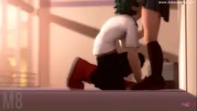 Tsuyu and Uraraka after class (greatb8) [my hero academia]