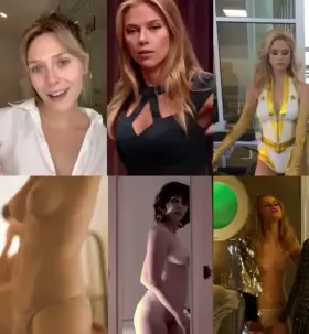 Elizabeth Olsen (Scarlet Witch), Scarlett Johansson (Black Widow) & Erin Moriarty (Starlight)