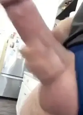 Me stroking my forearm sized fat cock 😈🍆