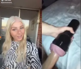 Model Jasmine Marsh milks BWC