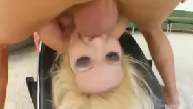 Throat training a whore requires angles, intensity and variety (Fuck doll: Angelina Winter)