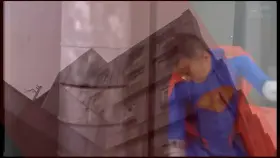 Superhero gets saved by his sidekicks