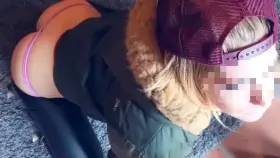 Wife bent over just before......