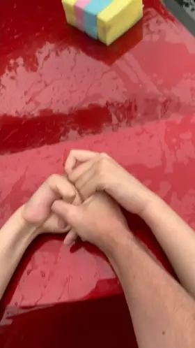 I washed the car and he washed my throat