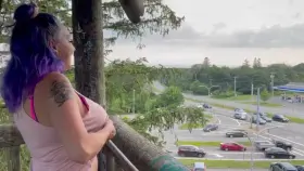 I didn’t think anyone could see me up here 🙈