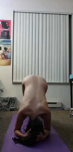 Practicing my half supported headstand