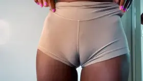 I love my camel toe and I'm not afraid to show it. I love how you can see the outline of my pussy lips so well ☺️