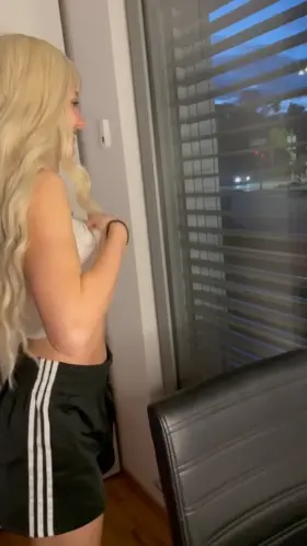 just wanted to flash my neighbors with my teen tits and accidentally flashed the jogger with my teen tits hehe, i think he enjoyed the view