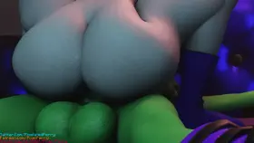 Futa Raven riding Futa Beast Girl (Pixel-Perry) [DC]