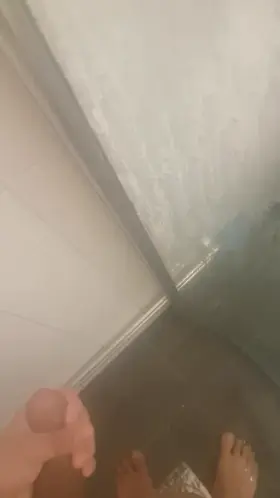 love stroking my uncut cock in the shower