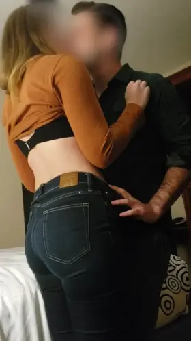 This was right before covid. One of the best valentines day gifts my cuck hubby ever got me; a play date with my hung military bull 😍💦