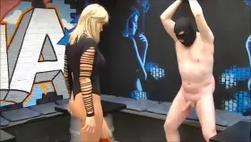 Mistress Elise kicks him bloody. PM if you want the full vid and more of her :)