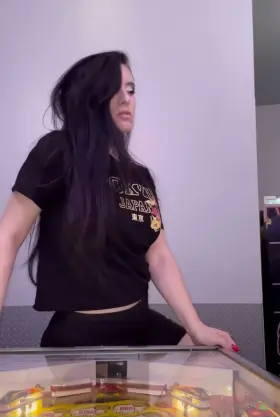 Just casually flashing at the local arcade 🎮 someone DEFINITELY saw!🙈🙊