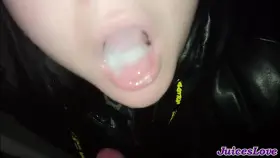 A sip of love) I love this sweet thick cum) [video]