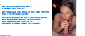 [B/S] Siblings Have a Breakup Oral Sex Pact